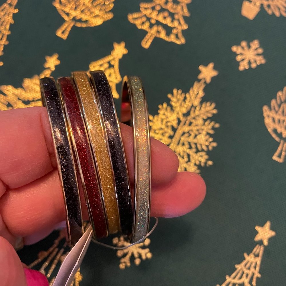 Set of sparkly bracelets for girl